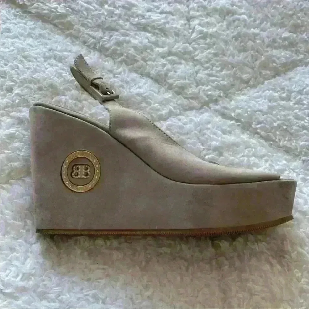 Baldinini Leather Nude Platform Shoe, high platform shoes size 38 EUR - Picture 2 of 5